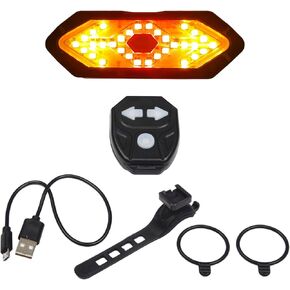 Bike Tail Light with Turn Signals Ultra Bright Bicycle Taillights Waterproof Safety Warning Light Rechargeable Remote Control Cycling Rear Light with Horn for Night Riding