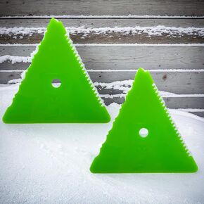 2PCS 5.5-Inch Snowboard Wax Scraper, Acrylic Ski Wax Remover, 5mm Thick, Efficient Wax Removal Tool
