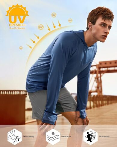 isnowood sun shirt upf 50+ men fishing long uv حماية UV هوديي المشي لمسافات طويلة واقي in Kuwait