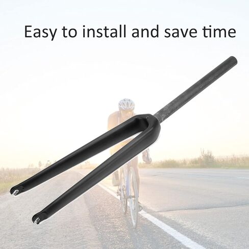 Dilwe Front Fork, 700C Carbon Fiber C Brake Fork Disc Mountain Front Fork Upgrade Accessories (3K Matt) in Saudi Arabia