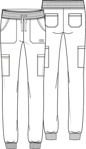 EDS Essentials Jogger Scrubs for Women, Drawstring Scrub Pants DK065 in Kuwait