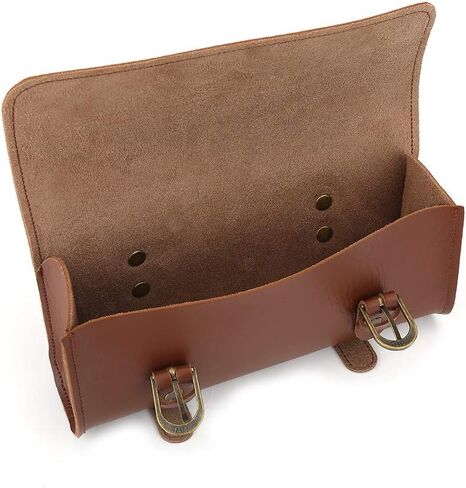 Socobeta حقيبة جلدية المقود 25x15x8 B ريترو الجلود الاصطناعية الإطار الأمامي حقيبة الحقيبة ملحقات ركوب الدراجات in Kuwait