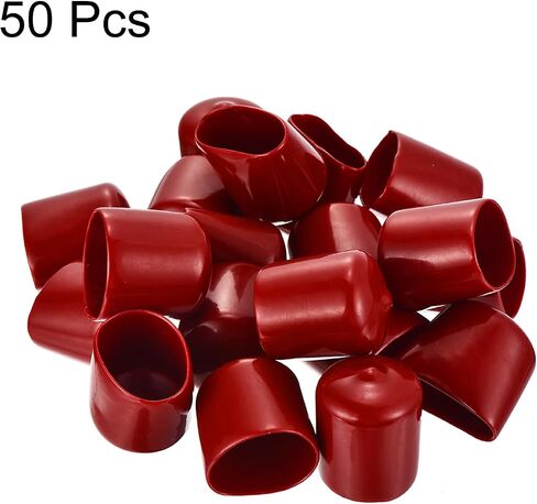 UXCELL 50PCS COPS Round Rubber End Caps 4.5mm Burgundy Red Vinyl Cover Cover Brut in Saudi Arabia