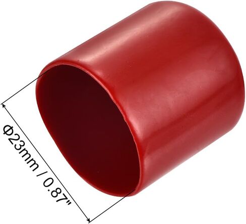 UXCELL 50PCS COPS Round Rubber End Caps 4.5mm Burgundy Red Vinyl Cover Cover Brut in Saudi Arabia