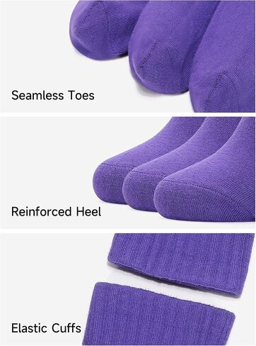 Women Tube Socks Anti Odor Crew Soft Combed Cotton Quick Dry Moisture Wicking Breathable Socks with Strips in Kuwait