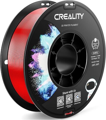 خيوط الطابعة 3D ثلاثية الأبعاد CREALITY PETG ، 1 كجم (2.2 رطل) التخزين المؤقت بدقة ، دقة الأبعاد ± 0.03 مم ، 2024 أحدث دفعة ، ملائمة للإندر ، مختبر Bambu ، Anycubic ، طابعات FDM الأنيقة ، الأحمر in Saudi Arabia