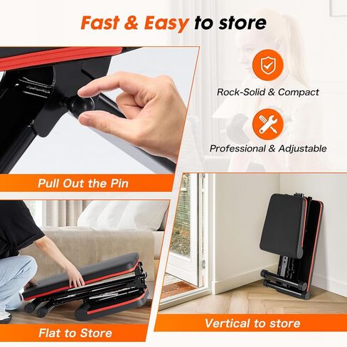 مقعد رفع الأثقال سويت كريسبي قابل للتعديل لصالة الألعاب الرياضية المنزلية، مقعد تمرين قابل للطي لتمرين الجسم بالكامل أو تدريب القوة، سعة 795 رطلاً من الانحدار، تمرين الضغط على مقاعد البدلاء، in Kuwait