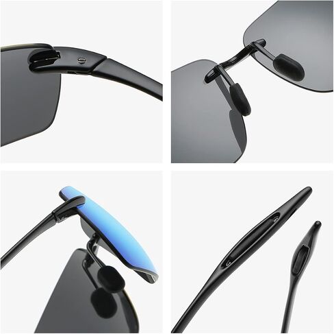YIMI Rimless Polarized Sport Sunglasses for Men Women Driving Running Golf Glasses Anti Glare UV400 Protection Eyewear Shades in Kuwait