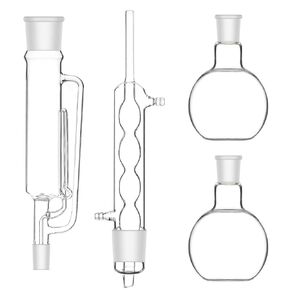 Stonylab 500ml Soxhlet Type Extraction Apparatus, 24/29 Borosilicate Glass Soxhlet Extractor with Allihn Condenser and 2 500 ml Flat Bottom Flasks, Complete Unit