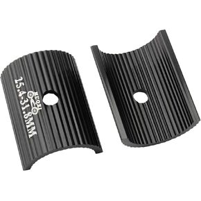 CALIDAKA Bike Handlebar Shim, 1 Pair Bicycle Handlebar Stem Shim 25.4 to 31.8 mm, Aluminum Alloy Easy Install Stem Reducer, Clamp Spacer Conversion Shims Adapter