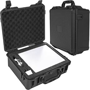 Starlink Mini Waterproo Hard Case-Travel Portable Storage Case fits Starlink Mini Dish Kit Perfectly Protection for Kickstand,Pipe Adapter,Cables,Power Supply&More,Durable Foam-Dual Layer Shock