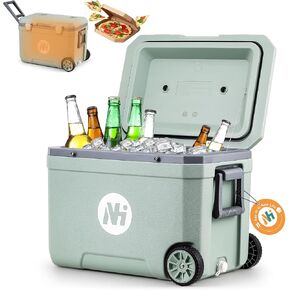 Newhai Catering Food Warmer & Cooler Box, 16h Long Time Thermal Box with Wheels & Handles & Drain Plug, for Catering Party Camping Picnic BBQ (45L)