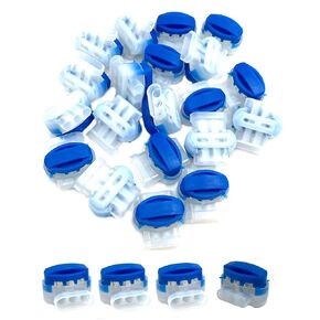 30Pcs 3 Way Wire Connectors,Waterproof Electrical 314-BOX Self-Stripping Pigtail Connectors for 22-14 AWG Cables