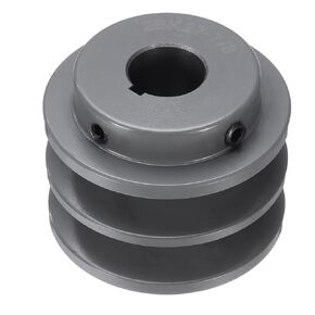 uxcell 2BK27-7/8 V-Belt Sheave 7/8"Bore 2.7"OD Double Groove Web Sheave Bored-to-Size Sheave, Cast Iron, Belt Section for 3L or B Belt