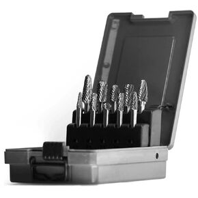 Tungsten Carbide Burr Set Rotary File Rasp Bit 1/4 Shank for Die Grinder Cutting Tool Metal Woodworking Drilling Carving Polishing Milling