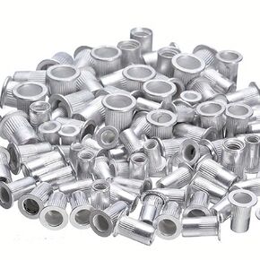 Metric Rivet Nut Tool Kit(160Pcs), Flat Head Metric Aluminum Alloy M3 M4 M5 M6 M8 M10 Threaded Insert