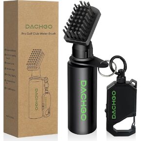 Pro Golf Club Cleaner Brush, Golf Water Brush with Lockable Retractor Clip & Squeeze Bottle for Easy Cleaning, 7.5 Inches - Hold 4 oz of Water, Golf Essentials Accessories for Men and Women