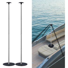 2 Pcs Metal Boat Cover Support Pole - Adjustable, Anti-Rust, and Stable Support System for Boats and Pontoons - Ideal Boat Cover Poles with Mushroom Cap Design
