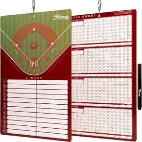 Murray Sporting Goods Baseball Team Colors Dry Erase Coaches Clipboard