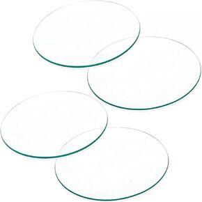 VOVCIG Watch Glass Beaker Cover, 4 Pack Lab Watch Glasses, Cover Lids for Beakers & Flasks, Evaporation Dish for Laboratory (100mm)