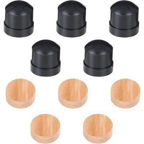10PCS Trombone Slide Rubber End Bumper and Trombone Cork Pads 10mm Black Trombone Slide Rubber End Tip Bumper for Brass Instrument Parts Trombone Accessories