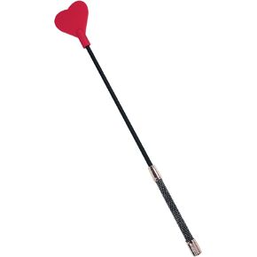 Riding Crop for Horse, 17.7 Inch Horse Whip with Silicone Pink Heart Head Equestrianism Horse Crop Double Slapper Horse Whip Crops for Horses with Bead Handle