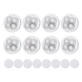 uxcell 8 Pcs Self Adhesive Caster Wheels, 360 Degree Rotation Mini Caster Swivel Rollers Universal Sticky Swivel Wheels for Furniture Storage Bins Trash Can (Clear, 4 Nylon Rolling Ball)