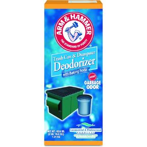 Arm & Hammer 3320084116CT Trash Can & Dumpster Deodorizer, Sprinkle Top, Original, Powder, 42.6 oz (Case of 9)