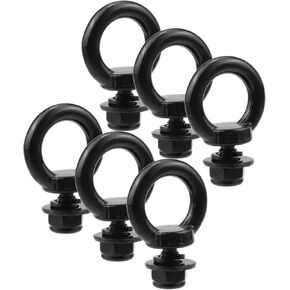 Antrader Lifting Shoulder Eye Bolts,6 Sets Eye Bolts with Nuts M8 Stainless Steel Machinery Shoulder Lifting Eye Bolt Lifting Ring Threaded Eyebolts with Lock Nuts,Lock Washers, Flat Washers
