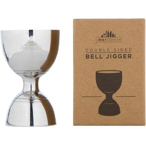 A Bar Above Premium Bell Jigger, With 10 Measurements Inside, Professional and Heavy Duty, 304 Stainless Steel Cocktail Double Jigger for Bartending, 1 Pack, Stainless Steel