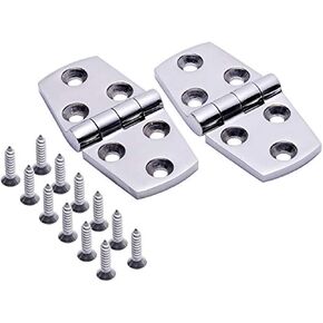 Mxeol Boat Flush Hatch Door Hinges Stainless Steel Marine Hinges 3 inch x 1.5 inch w/Screws