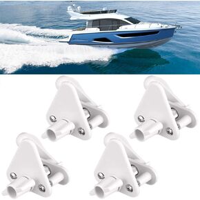 Pontoon Boat Gate Latch Replacement Kit, 4pcs Marine Pontoon Boat Replacement Door Latches, Universal Sizing for Square Frames 1-1.25 Inch, Fits Left- or Right-Hinge Gate, Includes Hardware