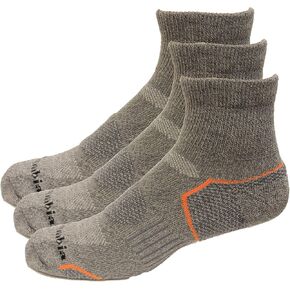 Columbia Mens Walking Socks Quarter 6 Pair, Grey, Mens 6-12 Shoe Size