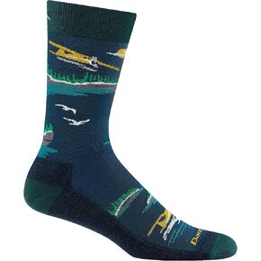 Darn Tough Vermont Men's Cushioned Crew Socks, Float Boat- Lightweight Crew Socks for Men
