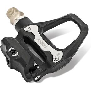ANSJS Road Bike Pedals, Lightweight Clipless Bicycle Pedals with Cleats Set Compatible with SPD-SL System- 6 Degree Float Clipless (R26)