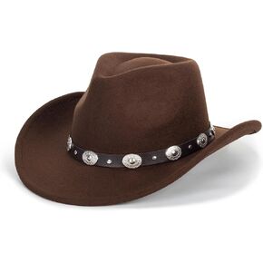 Western Cowboy Hat for Kids Toddler Girls Boys-Felt Fedora Cowgirls for 2-6 Years Old