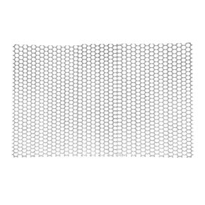 PATIKIL 15.7" x 11.8" Perforated Metal Sheets, 19Ga 0.39" Round Hole 304 Stainless Steel Mesh Stagger Expanded Perforated Metal Plate for Ventilation Grill Security Grates