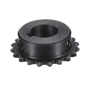 uxcell #35 Chain Roller Sprocket B Type, 1" Bore 20 Tooth Single Strand Chain Sprocket, Carbon Steel, Keyway with Set Screws