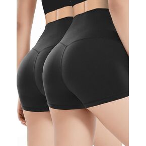 Buauty Spandex Shorts for Women High Waisted Yoga Booty Shorts Workout Biker Exercise Lounge Wear Home Cheerleader Dance Volleyball Outfits Safety Shorts for Under Dresses Skirt 2.5 3 Inch Pants