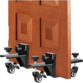 Heavy-Duty Door Installation Kit - 2-Piece Door Dolly for for 500 Lbs 1" to 2-3/8" Doors Pre-Hung,Front,and Slab Doors, Adjustable Door Lifter Tool with Rotating Wheels