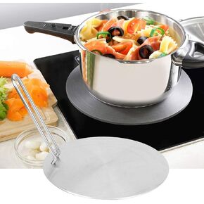 【𝐒𝐩𝐫𝐢𝐧𝐠 𝐒𝐚𝐥𝐞 𝐆𝐢𝐟𝐭】Heat Induction Plate, Stainless Steel Heat Diffuser Induction Plate Adapter Converter Gas Electric Cooker Plate(24cm)