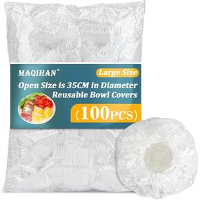 100 وعاء يغطي مراجعة الخبز - غلاف بلاستيكي كبير لتناول الطعام الخبز الخبز الخبز الذي يرتفع صفيحة قابلة لإعادة الاستخدام مرنة الأغطية في الهواء الطلق