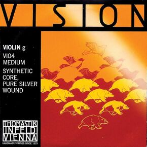 Thomastik Vision 4/4 Violin G String - Medium - Silver/Synthetic