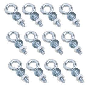 yukata 1/4“x 1" Male Thread Machinery with Nut Shoulder Lifting Ring Eye Bolt Hook Bolt Eye Bolt Lifting Ring Eye Bolt Threaded Lifting Ring Eye Bolt Marine Expansion Grade 12Set