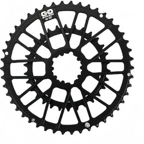 Double Speed Road Bike Direct Mount Chainring 48-32T/46-30T, Bike Double Chainring Narrow Wide Chainwheel High Strength 7075 Aluminum Alloy CNC Integrated Molding for 8-12 Speed