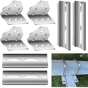 4 Sets 8" Heavy Duty Galvanized Swivel Top Boat Trailer Bunk Brackets for 2"X2", 1.5"X2" 3"x2" Boat Trailer Crossmember - Boat Trailer Lift Parts for Ski Boat Fishing Boat or Sailboat