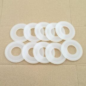 JOWIN Sanitary 1 "حشية سيليكون ثلاثية المشبك، نوع شفاف وسميك (عبوة من 10) (1") in Kuwait