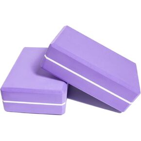 High Density EVA Yoga Bolock (Set of 2) - supportive, Soft Non-Slip Foam Surface For Yoga,Pilates,Meditation 3"x 6" x 9"