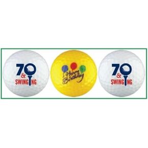 Seventy & Swinging Birthday Golf Ball Gift Set
