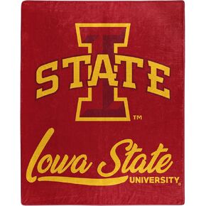 Northwest NCAA Iowa State Cyclones Unisex-Adult Raschel Throw Blanket, 50" x 60", Signature